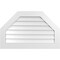 Ekena Millwork Octagonal Top Surface Mount PVC Gable Vent w/ 3-1/2"W x 1"P Standard Frame, 38"W x 24"H GVPOT38X2401SN - alternate 1